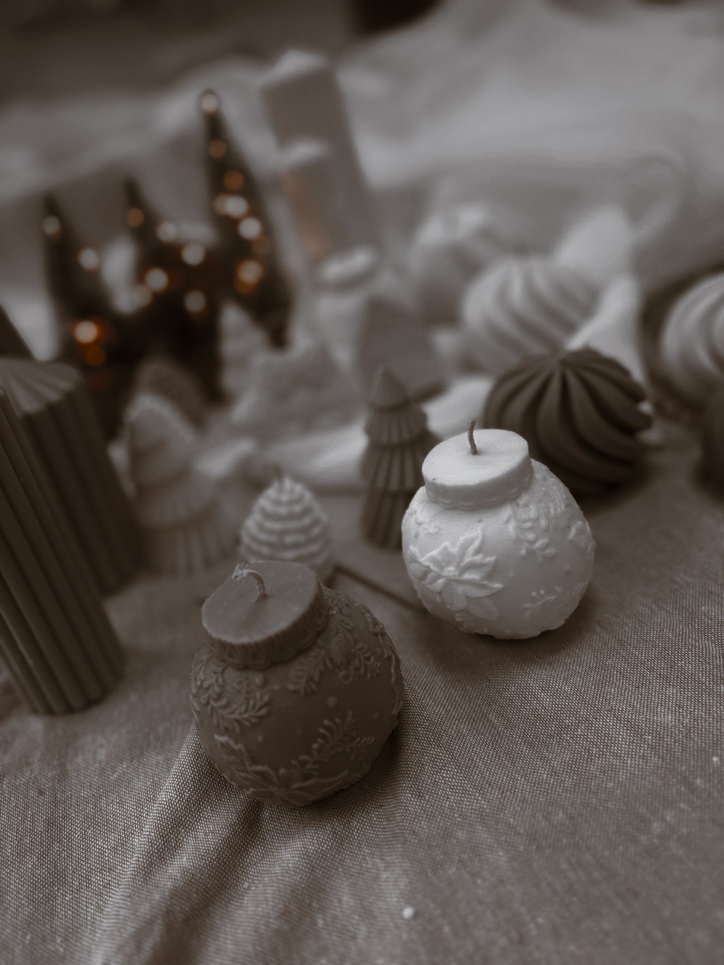 Christmas pudding candle