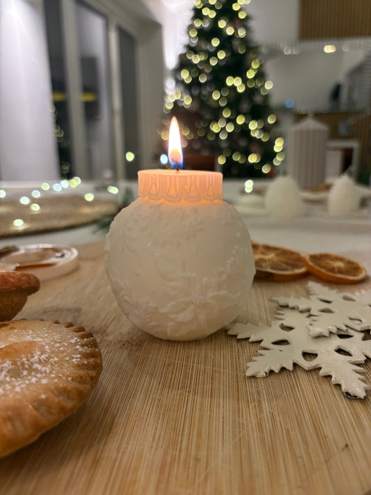Christmas pudding candle